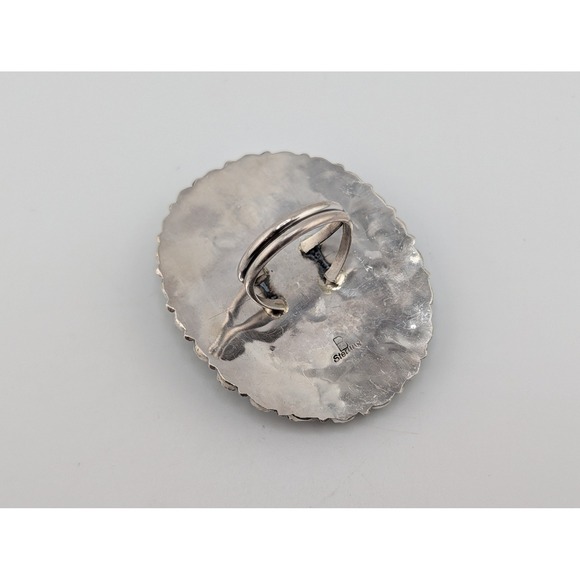 Handcrafted Navajo Cluster Ring Size 7 3/4 Women's Signed Boho Jewelry ** - Picture 8 of 10